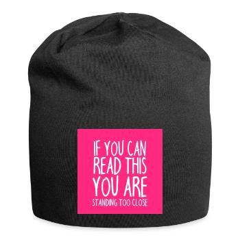 Mundschutz lustig Spruch - lustige Sprüche - Jersey-Beanie - Schwarz - Vorne