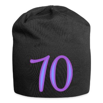 70. 70 JAHRE. 70-JÄHRIGES JUBILÄUM. 70-JÄHRIGES JUBILÄUM. - Jersey-Beanie - Schwarz - Vorne