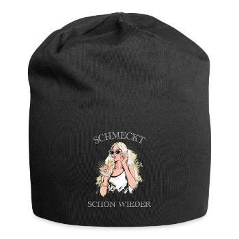 Schmeckt schon wieder - Jersey-Beanie - Schwarz - Vorne