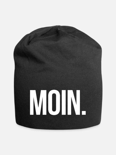 MOIN. - Schlicht und Aussagekräftig - Jersey-Beanie - Schwarz