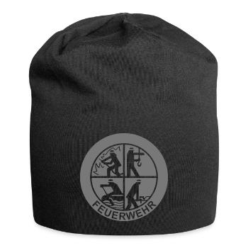 Feuerwehr Logo einfarbig (für Reflexdruck) - Jersey-Beanie - Schwarz - Vorne
