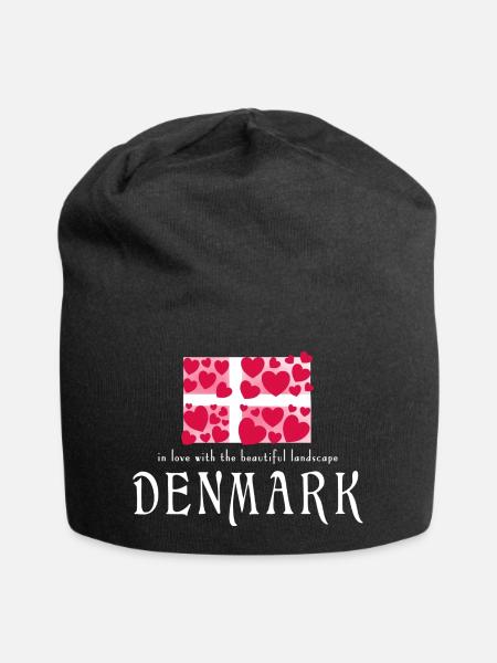 Denmark Dänemark Danmark - Jersey-Beanie - Schwarz