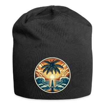 Surfer Logo - Jersey Beanie - black - Front