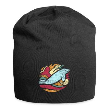 Gutmütiger Dugong Meeresbewohner - Jersey-Beanie - Schwarz - Vorne