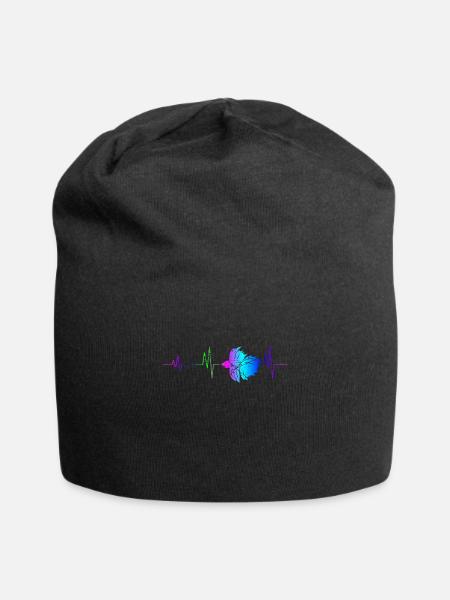 Siamesischer Kampffisch - Jersey-Beanie - Schwarz
