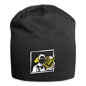 Festliches Waldhorn Blasmusik - Jersey-Beanie - Schwarz - Vorne
