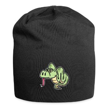 Umschlingende Python Regenwald - Jersey-Beanie - Schwarz - Vorne