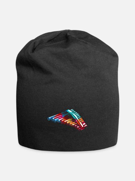 Melodische Panflöte Andenklang - Jersey-Beanie - Schwarz