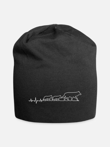 wolf - Jersey-Beanie - Schwarz