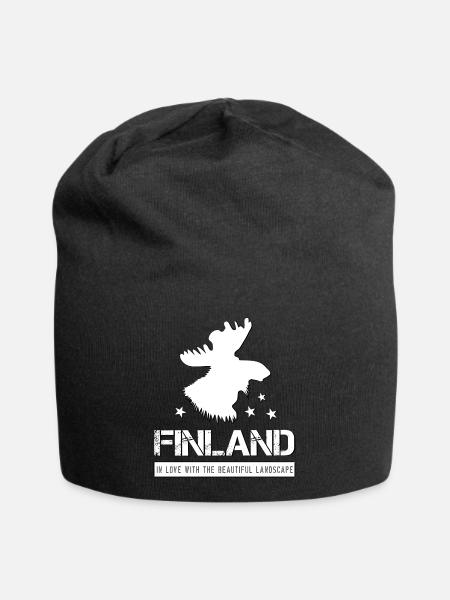 Finland - Jersey-Beanie - Schwarz