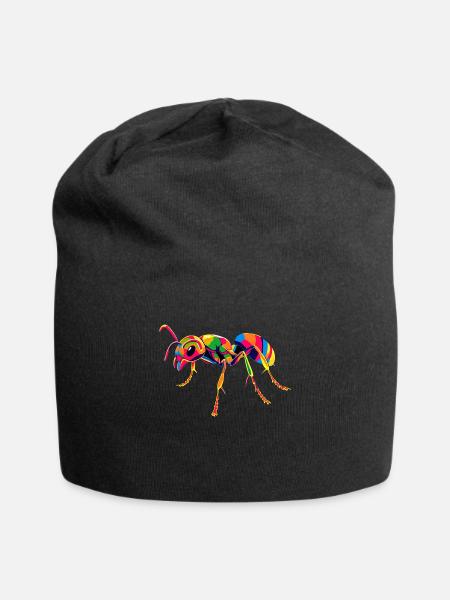 Ameise Waldameise Feuerameise Insekt Süße Ameisen - Jersey-Beanie - Schwarz