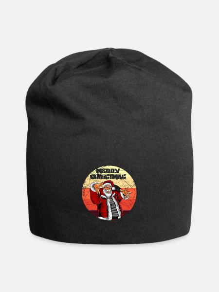 Merry Christmas Hiphop Santa Rap Xmas Vintage - Jersey-Beanie - Schwarz