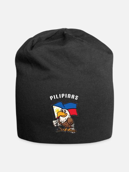 Stolzer Philippinen Adler Dschungel - Jersey-Beanie - Schwarz