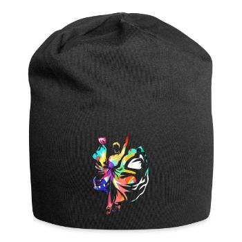 Temperamentvolle Flamenco Tänzerin - Jersey-Beanie - Schwarz - Vorne