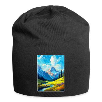Berge Polen Vintage Reise Poster WPA - Jersey-Beanie - Schwarz - Vorne