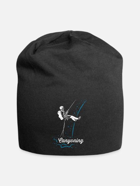Actionreiches Canyoning Abseilen - Jersey-Beanie - Schwarz