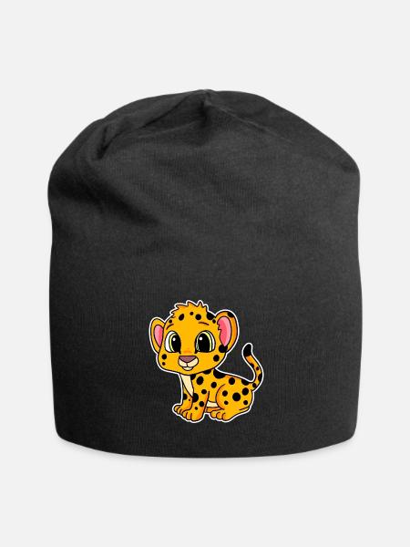 Baby Gepard - Jersey-Beanie - Schwarz