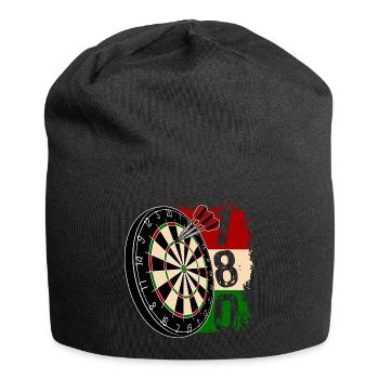 Dart Klassiker - 180 - Dartfan - Dartspieler - Jersey-Beanie - Schwarz - Vorne