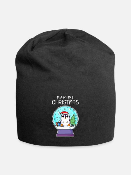 Mon premier bébé pingouin Noël Noël - Bonnet en jersey - noir
