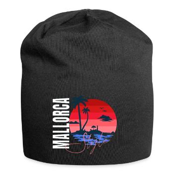 Mallorca Style – Sunset Vibes - Jersey-Beanie - Schwarz - Vorne