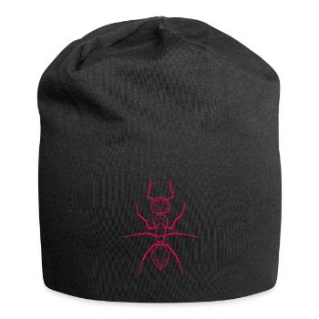 Schillernde Ameise Ameisenkolonie - Jersey-Beanie - Schwarz - Vorne