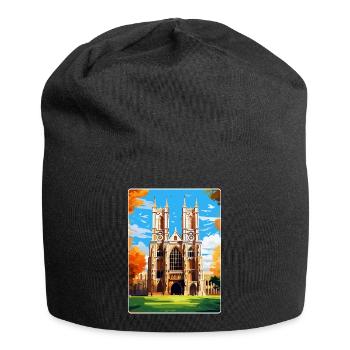 Westminster Abbey London England Großbritannien Reiseplakat - Jersey-Beanie - Schwarz - Vorne