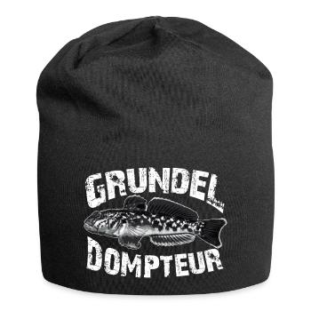 Ich fische Grundeln - Jersey-Beanie - Schwarz - Vorne