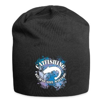 Wels Waller fischen Wels auf Farbklecksen - Jersey-Beanie - Schwarz - Vorne