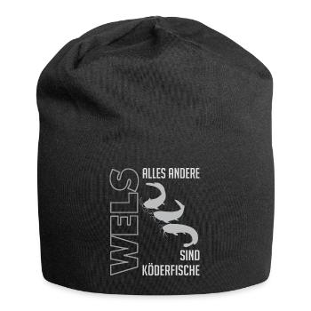 Wels angeln Waller fischen Sportfischen auf Wels - Jersey-Beanie - Schwarz - Vorne