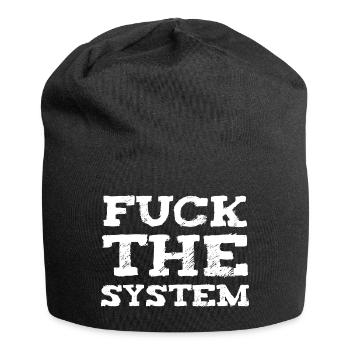 Fuck The System - Jersey-Beanie - Schwarz - Vorne