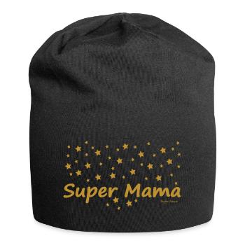 Super Mama - Jersey-Beanie - Schwarz - Vorne