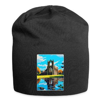 Bolton Abbey England Uk Reise Poster Souvenir WPA - Jersey-Beanie - Schwarz - Vorne