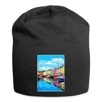 Plymouth England Uk Vintage Travel Poster Souvenir - Jersey Beanie - black - Front