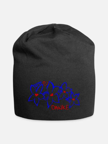Danke - Jersey-Beanie - Schwarz