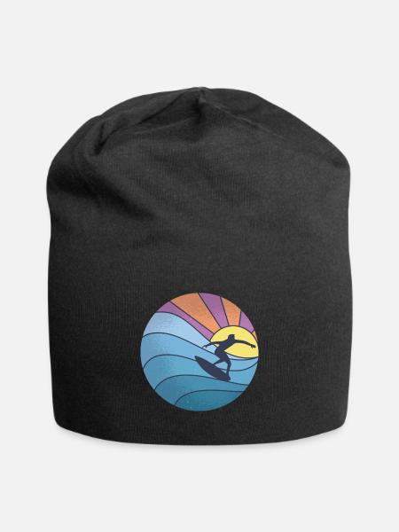 Surf en mer au soleil - Bonnet en jersey - noir