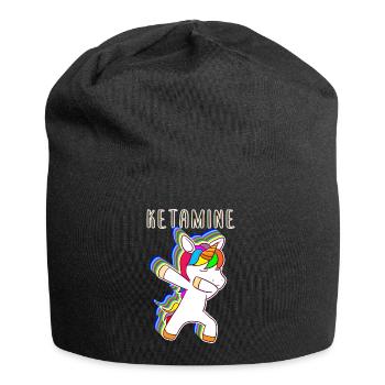 Ketamine Unicorn Keta Raver - Jersey-Beanie - Schwarz - Vorne