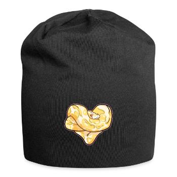 Neugierige Python Dschungelbewohner - Jersey-Beanie - Schwarz - Vorne