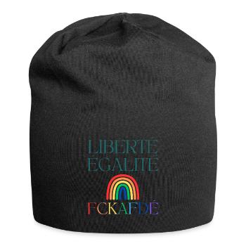 Liberté Egalité FCKAFDÉ - Regenbogen FCKAFD - Jersey-Beanie - Schwarz - Vorne
