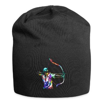 Zielsicherer Bogenschütze Turnier - Jersey-Beanie - Schwarz - Vorne