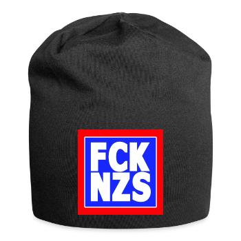 FCK NZS! Nie wieder! - Jersey-Beanie - Schwarz - Vorne