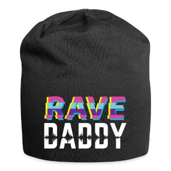 Rave Papa Techno Dad - Jersey-Beanie - Schwarz - Vorne
