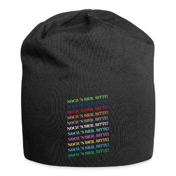 "Noch' n BIER bitte!" - Jersey-Beanie - Schwarz - Vorne