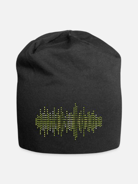 Equalizer Grün Gelb - Jersey-Beanie - Schwarz