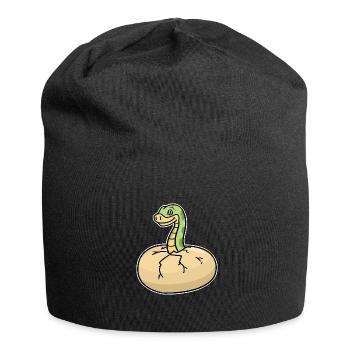 Faszinierende Python Würgeschlange - Jersey-Beanie - Schwarz - Vorne