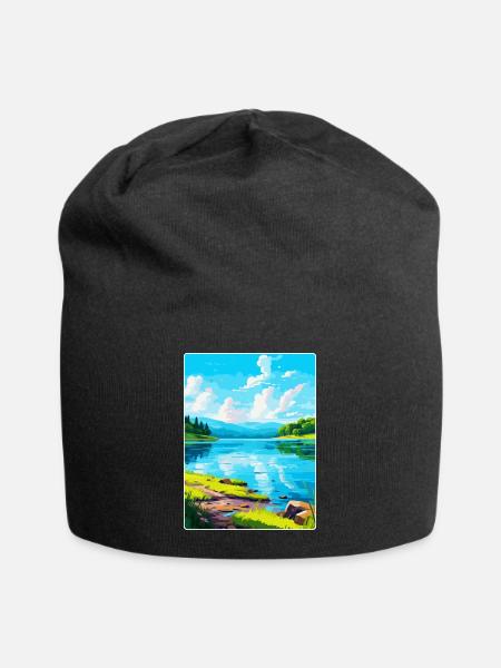Lake Sainte Croix Frankreich Vintage Reiseplakat WPA - Jersey-Beanie - Schwarz