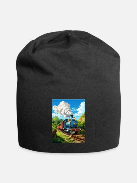Puffing Billy Eisenbahn Vintage Reiseposter WPA - Jersey-Beanie - Schwarz