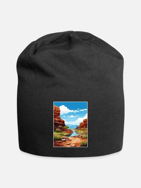 Karijini Nationalpark Australien Reiseposter - Jersey-Beanie - Schwarz