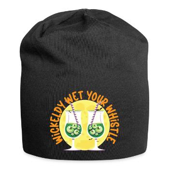 Feuchte deine Pfeife an - Jersey-Beanie - Schwarz - Vorne