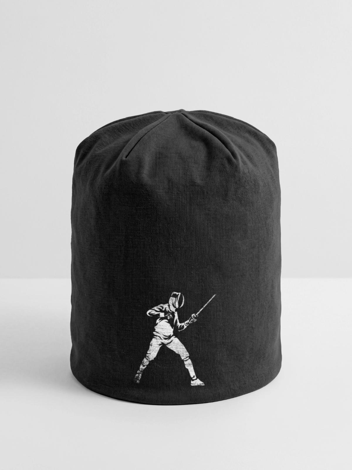 Tapferer Florettfechter Turnierkampf - Jersey-Beanie - Schwarz - Vorne