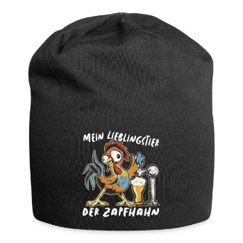 Mein Lieblingstier ist der Zapfhahn Biertrinker - Jersey-Beanie - Schwarz - Vorne